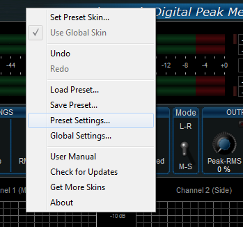 Step 03 - On the DPMP, open the preset settings window